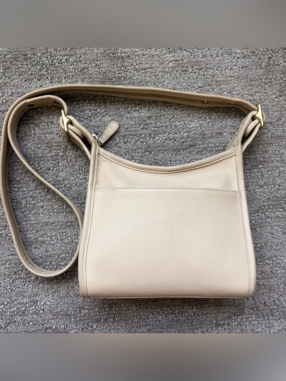Coach Vintage 9997 Legacy Zip Shoulder Crossbody Bag Ivory Leather